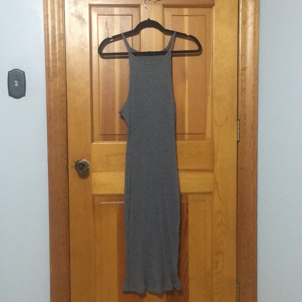 NSR grey body con dress